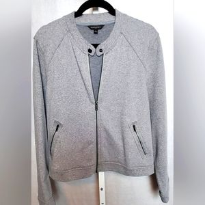 Banana Republic Women's Gray Jacket Moto Bomber Size XL
